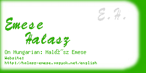 emese halasz business card